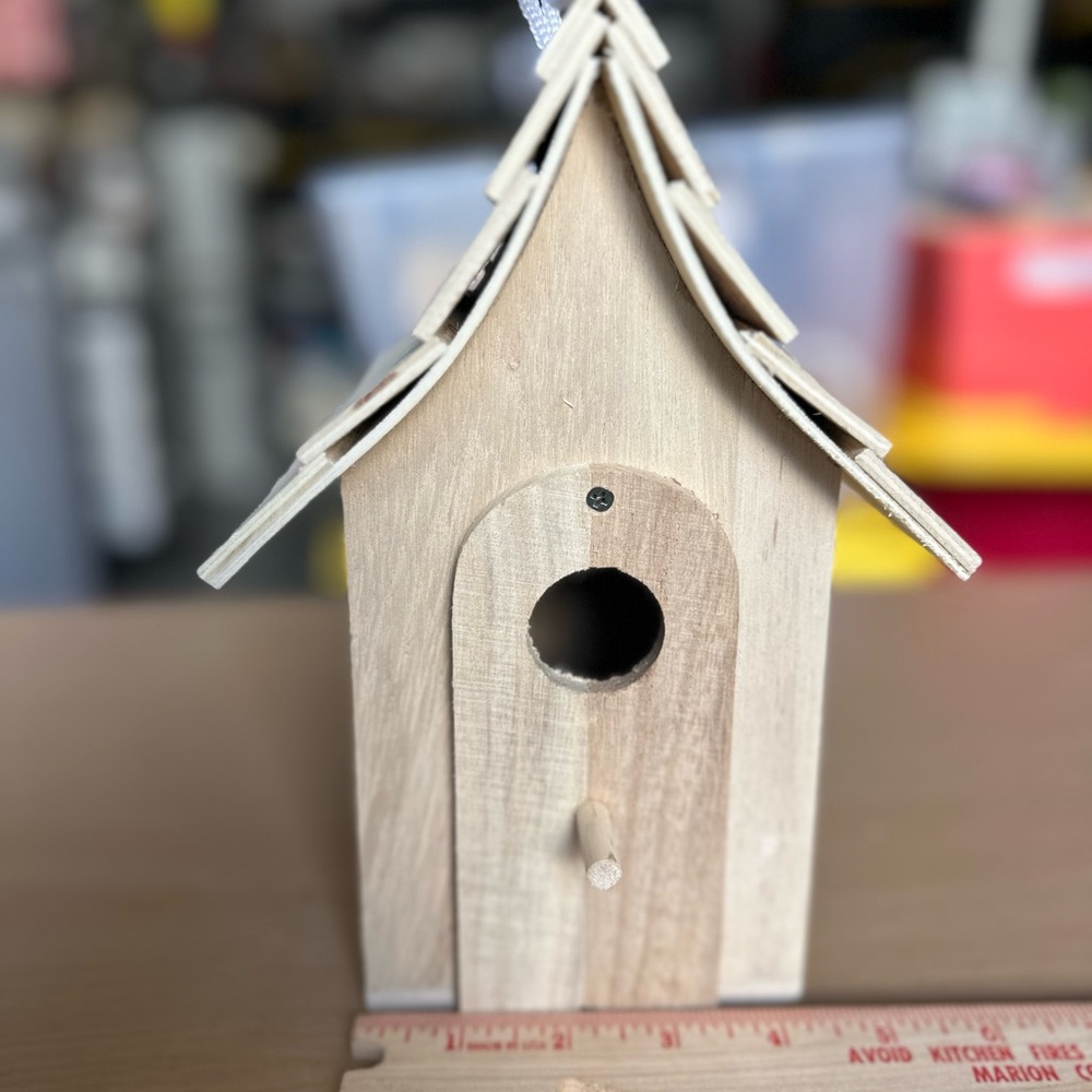 Rustic Wooden Birdhouse Decor Spring Decor - Picture 2 of 6
